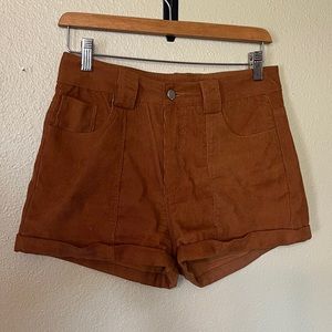 High waisted corduroy shorts small